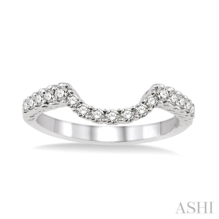 1/3 ctw Round Cut Diamond Wedding Band in 14K White Gold 1/3 ctw Round Cut Diamond Wedding Band in 14K White Gold