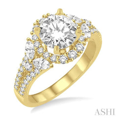 1 ctw Diamond Semi-mount Engagement Ring in 14K Yellow Gold 1 ctw Diamond Semi-mount Engagement Ring in 14K Yellow Gold