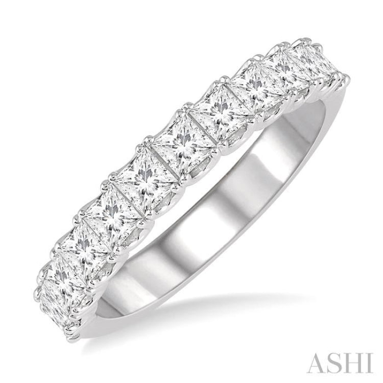 1 1/5 Ctw Princess Cut Diamond Matching Wedding Band in 14K White Gold 1 1/5 Ctw Princess Cut Diamond Matching Wedding Band in 14K White Gold