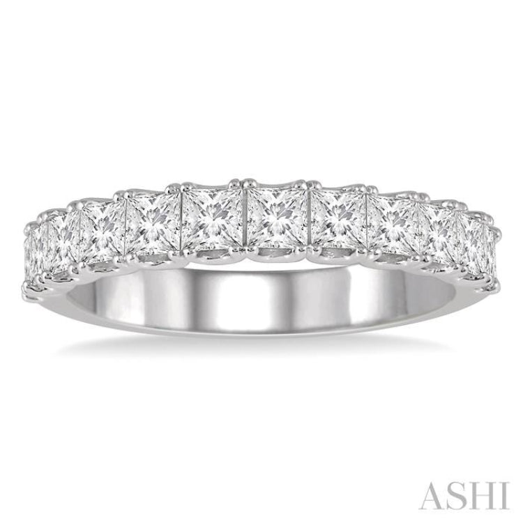 1 1/5 Ctw Princess Cut Diamond Matching Wedding Band in 14K White Gold 1 1/5 Ctw Princess Cut Diamond Matching Wedding Band in 14K White Gold