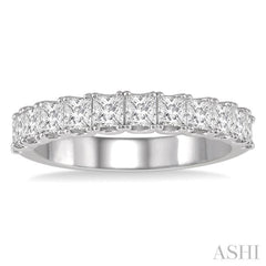 1 1/5 Ctw Princess Cut Diamond Matching Wedding Band in 14K White Gold 1 1/5 Ctw Princess Cut Diamond Matching Wedding Band in 14K White Gold
