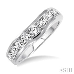 1 Ctw Round Diamond Matching Wedding Band in 14K White Gold 1 Ctw Round Diamond Matching Wedding Band in 14K White Gold