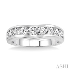 1 Ctw Round Diamond Matching Wedding Band in 14K White Gold 1 Ctw Round Diamond Matching Wedding Band in 14K White Gold