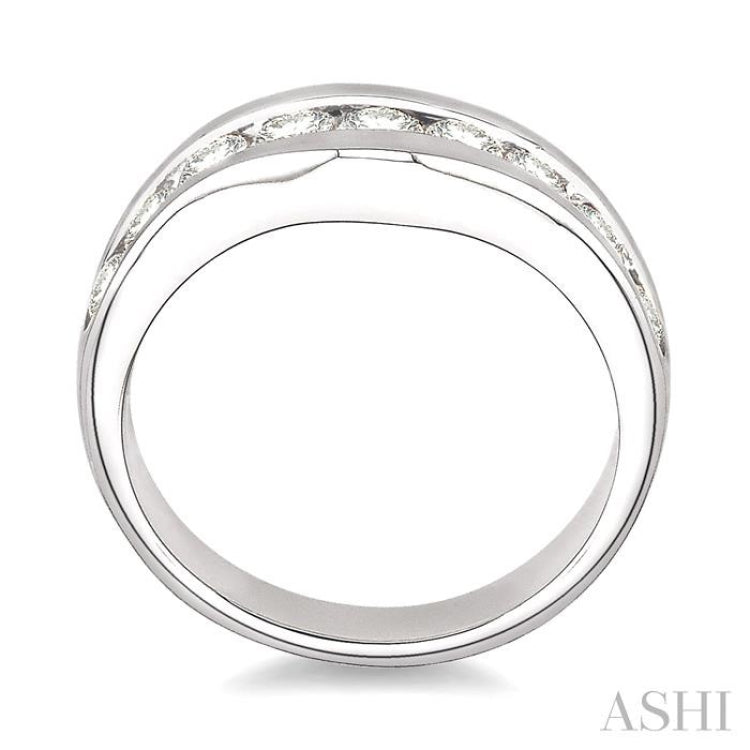 1 Ctw Round Diamond Matching Wedding Band in 14K White Gold 1 Ctw Round Diamond Matching Wedding Band in 14K White Gold
