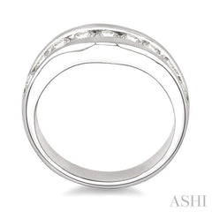 1 Ctw Round Diamond Matching Wedding Band in 14K White Gold 1 Ctw Round Diamond Matching Wedding Band in 14K White Gold