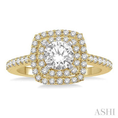 1/4 Ctw Round Cut Semi-Mount Diamond Engagement Ring in 14K Yellow and White Gold 1/4 Ctw Round Cut Semi-Mount Diamond Engagement Ring in 14K Yellow and White Gold