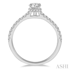 1/5 Ctw Round Cut Diamond Semi-Mount Engagement Ring in 14K White Gold 1/5 Ctw Round Cut Diamond Semi-Mount Engagement Ring in 14K White Gold