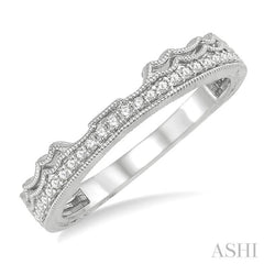 1/6 Ctw Round Cut Diamond Wedding Band in 14K White Gold 1/6 Ctw Round Cut Diamond Wedding Band in 14K White Gold