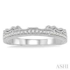 1/6 Ctw Round Cut Diamond Wedding Band in 14K White Gold 1/6 Ctw Round Cut Diamond Wedding Band in 14K White Gold