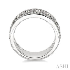 1 1/10 Ctw Channel Round Cut Diamond Wedding Band in 14K White Gold 1 1/10 Ctw Channel Round Cut Diamond Wedding Band in 14K White Gold