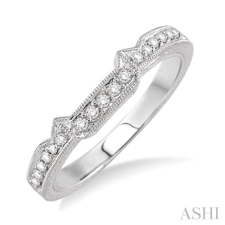 1/8 Ctw Round Cut Diamond Matching Wedding Band in 14K White Gold 1/8 Ctw Round Cut Diamond Matching Wedding Band in 14K White Gold