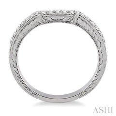1/8 Ctw Round Cut Diamond Matching Wedding Band in 14K White Gold 1/8 Ctw Round Cut Diamond Matching Wedding Band in 14K White Gold