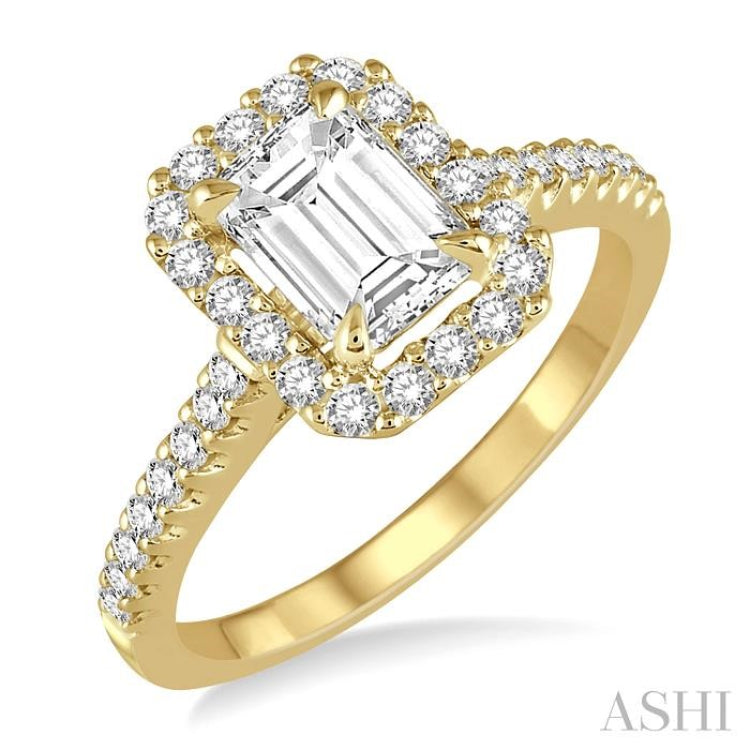 3/8 ctw Round Cut Diamond Semi-Mount Engagement Ring in 14K Yellow Gold 3/8 ctw Round Cut Diamond Semi-Mount Engagement Ring in 14K Yellow Gold