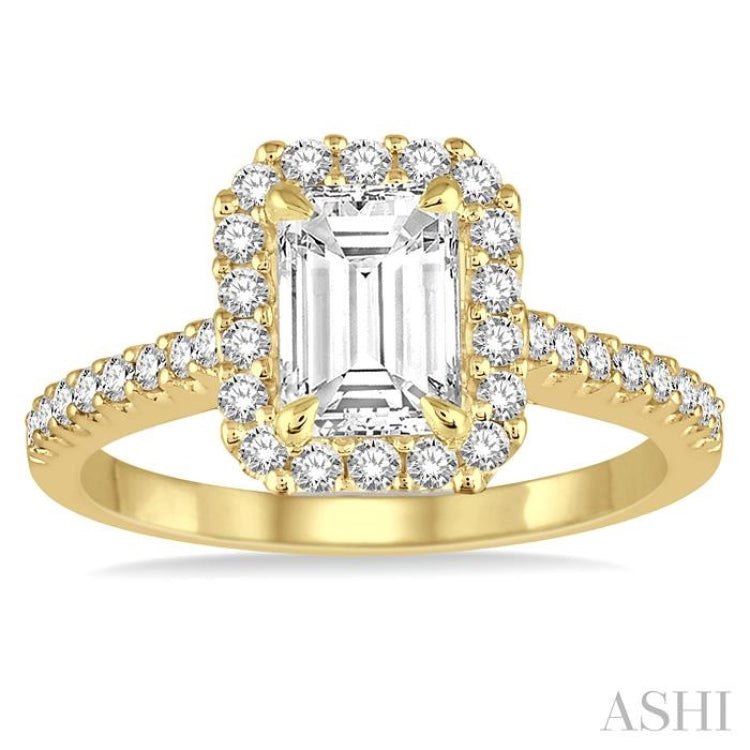 3/8 ctw Round Cut Diamond Semi-Mount Engagement Ring in 14K Yellow Gold 3/8 ctw Round Cut Diamond Semi-Mount Engagement Ring in 14K Yellow Gold
