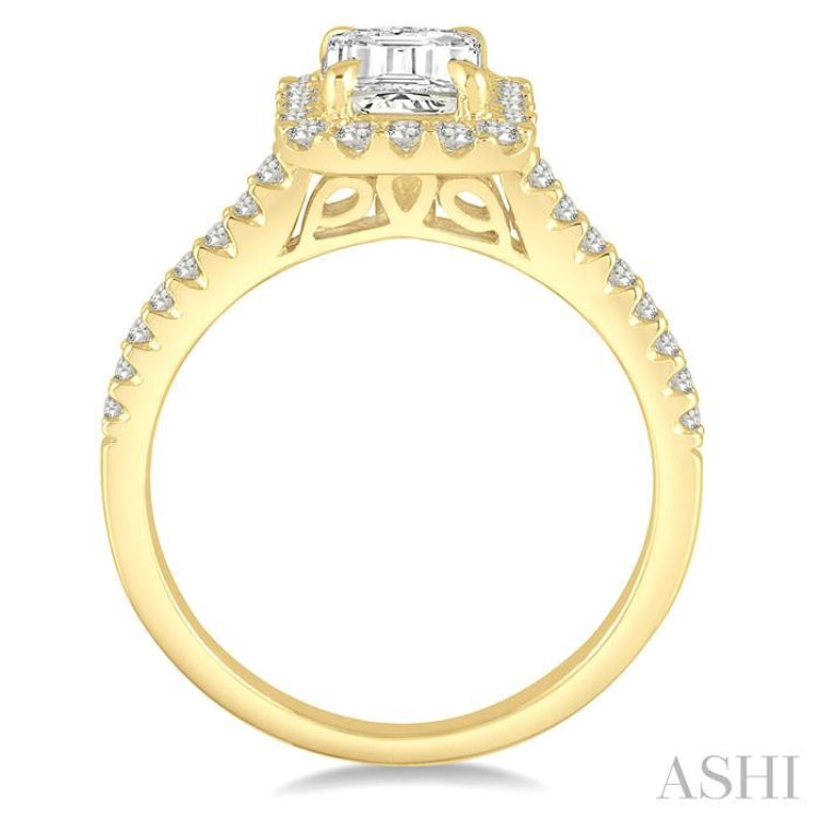 3/8 ctw Round Cut Diamond Semi-Mount Engagement Ring in 14K Yellow Gold 3/8 ctw Round Cut Diamond Semi-Mount Engagement Ring in 14K Yellow Gold