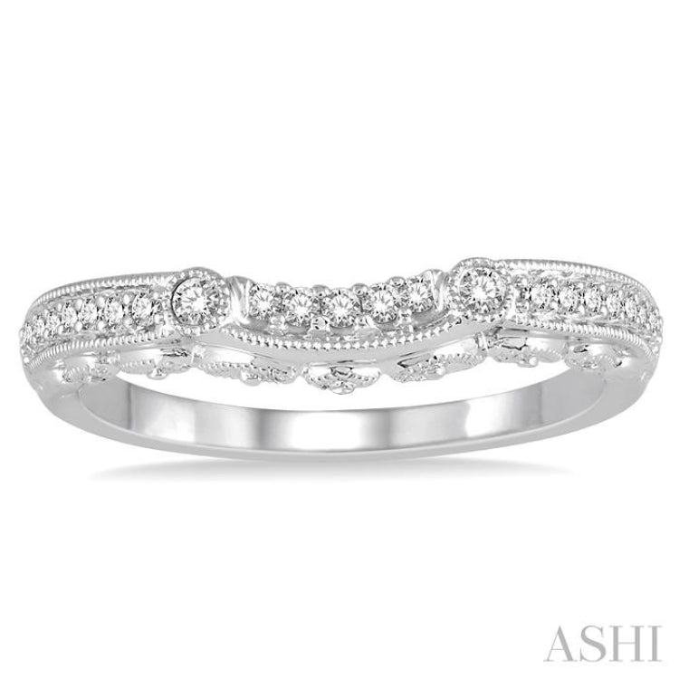 1/6 ctw Round Diamond Wedding Band in 14K White Gold 1/6 ctw Round Diamond Wedding Band in 14K White Gold