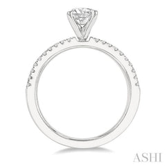 1/3 Ctw Round Cut Diamond Semi-Mount Engagement Ring in 14K White Gold 1/3 Ctw Round Cut Diamond Semi-Mount Engagement Ring in 14K White Gold