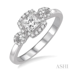 1/5 ctw Diamond Semi-mount Engagement Ring in 14K White Gold 1/5 ctw Diamond Semi-mount Engagement Ring in 14K White Gold