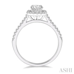 3/8 Ctw Diamond Ladies Engagement Ring with 1/4 Ct Round Cut Center Stone in 14K White Gold 3/8 Ctw Diamond Ladies Engagement Ring with 1/4 Ct Round Cut Center Stone in 14K White Gold