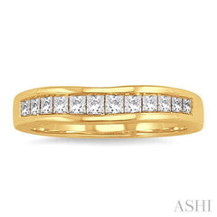 1/2 ctw Princess Cut Diamond Matching Wedding Band in 14K Yellow Gold 1/2 ctw Princess Cut Diamond Matching Wedding Band in 14K Yellow Gold