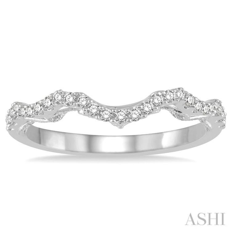 1/5 ctw Round Cut Diamond Wedding Band in 14K White Gold 1/5 ctw Round Cut Diamond Wedding Band in 14K White Gold