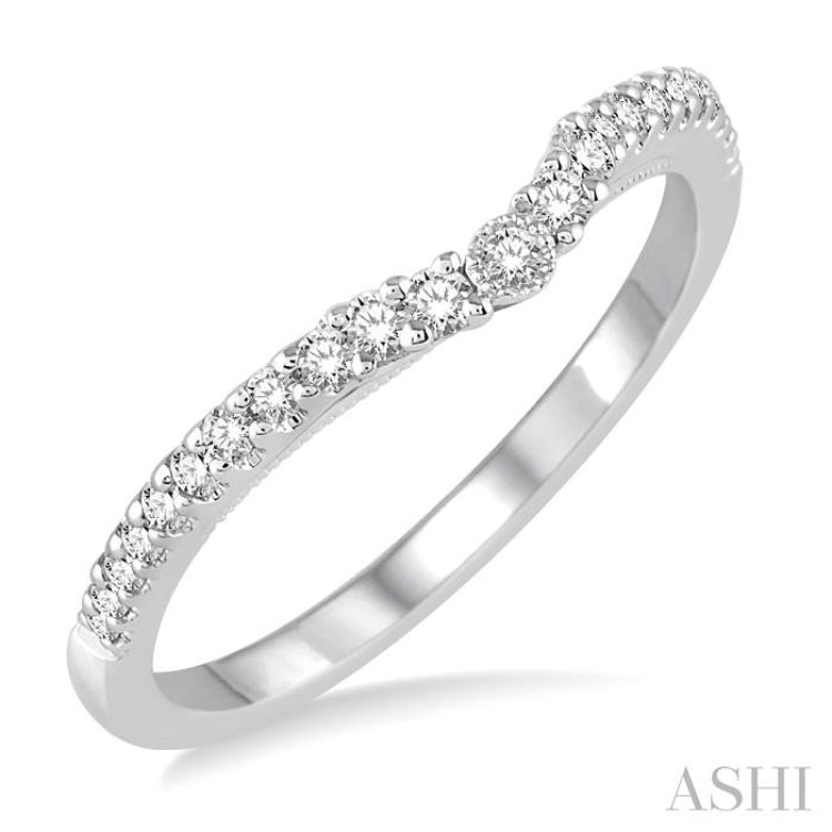 1/5 ctw Round Cut Diamond Wedding Band in 14K White Gold 1/5 ctw Round Cut Diamond Wedding Band in 14K White Gold