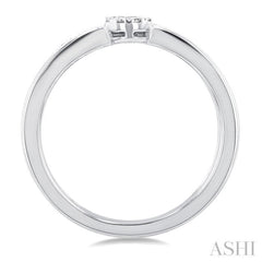 1/4 Ctw Double Row Lovebright Round Cut Diamond Ladies Ring in 10K White Gold 1/4 Ctw Double Row Lovebright Round Cut Diamond Ladies Ring in 10K White Gold