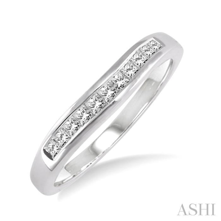 1/4 Ctw Princess Cut Diamond Matching Wedding Band in 14K White Gold 1/4 Ctw Princess Cut Diamond Matching Wedding Band in 14K White Gold