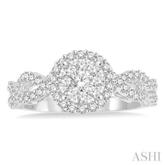 3/4 ctw Round Cut Diamond Lovebright Ring in 14K White Gold 3/4 ctw Round Cut Diamond Lovebright Ring in 14K White Gold