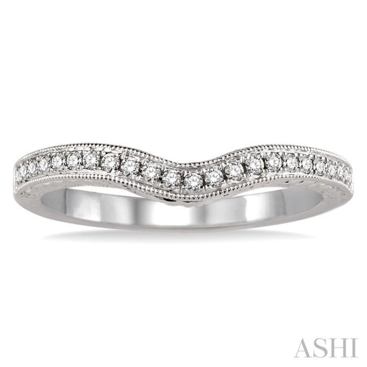 1/6 Ctw Round Cut Diamond Wedding Band in 14K White Gold 1/6 Ctw Round Cut Diamond Wedding Band in 14K White Gold