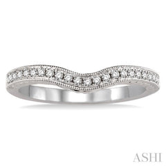 1/6 Ctw Round Cut Diamond Wedding Band in 14K White Gold 1/6 Ctw Round Cut Diamond Wedding Band in 14K White Gold