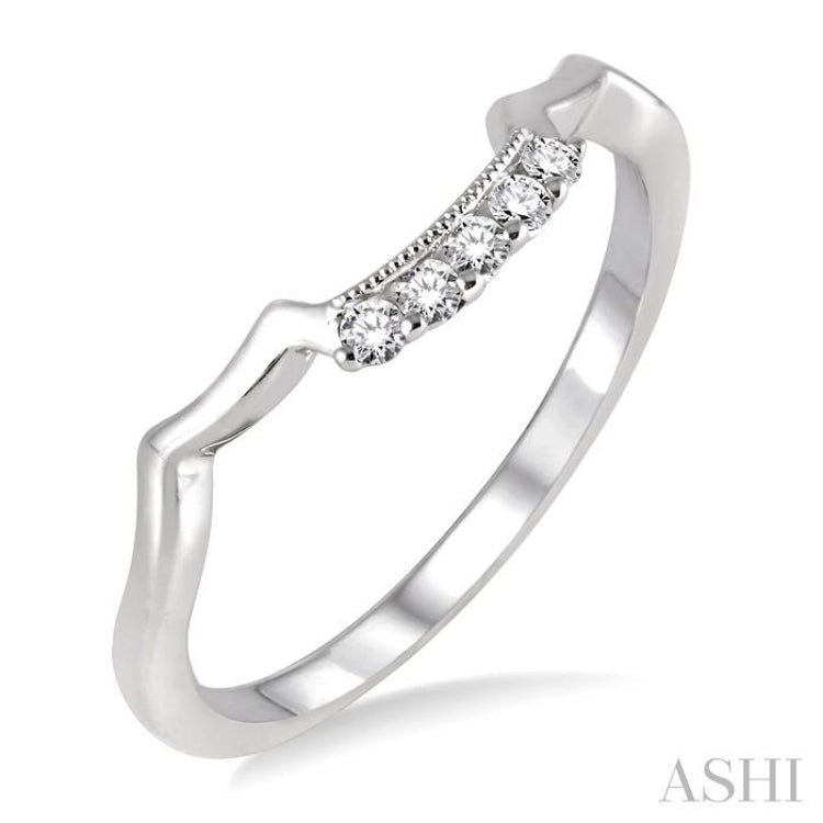 1/10 Ctw Round Cut Diamond Wedding Band in 14K White Gold 1/10 Ctw Round Cut Diamond Wedding Band in 14K White Gold