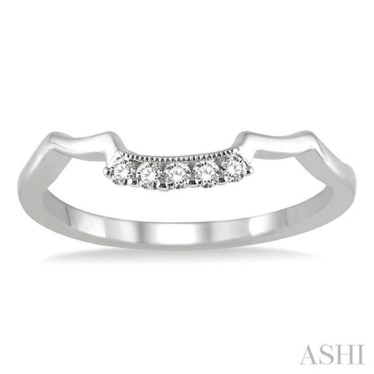 1/10 Ctw Round Cut Diamond Wedding Band in 14K White Gold 1/10 Ctw Round Cut Diamond Wedding Band in 14K White Gold