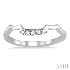 1/10 Ctw Round Cut Diamond Wedding Band in 14K White Gold 1/10 Ctw Round Cut Diamond Wedding Band in 14K White Gold