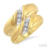 1/4 Ctw Round Cut Diamond Duo Set in 10K Yellow Gold