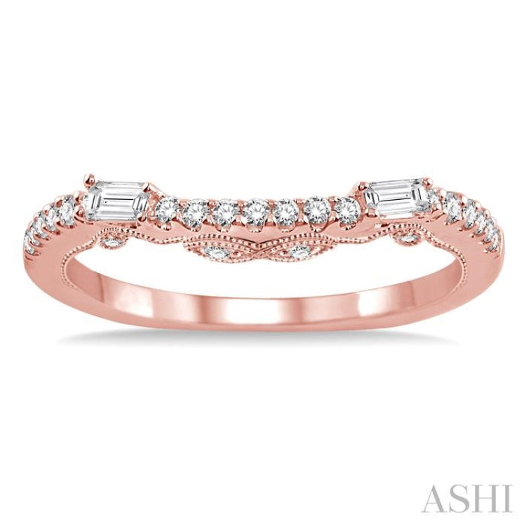 1/3 Ctw Round Cut Diamond Wedding Band in 14K Rose Gold 1/3 Ctw Round Cut Diamond Wedding Band in 14K Rose Gold