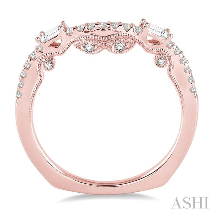 1/3 Ctw Round Cut Diamond Wedding Band in 14K Rose Gold 1/3 Ctw Round Cut Diamond Wedding Band in 14K Rose Gold