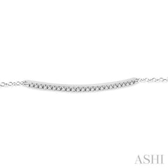 1/5 Ctw Bar Shape Round Cut Diamond Link Chain Bracelet in 10K White Gold 1/5 Ctw Bar Shape Round Cut Diamond Link Chain Bracelet in 10K White Gold