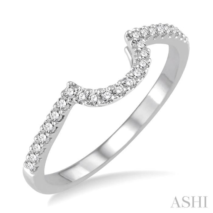 1/5 ctw Round Cut Diamond Wedding Band in 14K White Gold 1/5 ctw Round Cut Diamond Wedding Band in 14K White Gold