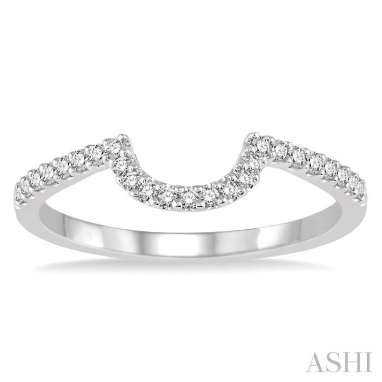 1/5 ctw Round Cut Diamond Wedding Band in 14K White Gold 1/5 ctw Round Cut Diamond Wedding Band in 14K White Gold