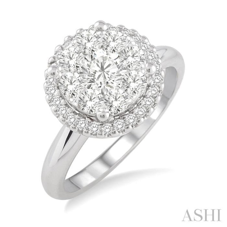 3/4 ctw Lovebright Round Cut Diamond Engagement Ring in 14K White Gold 3/4 ctw Lovebright Round Cut Diamond Engagement Ring in 14K White Gold
