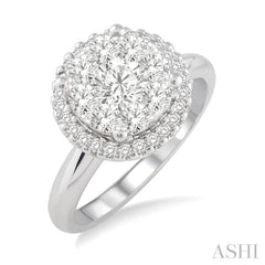3/4 ctw Lovebright Round Cut Diamond Engagement Ring in 14K White Gold 3/4 ctw Lovebright Round Cut Diamond Engagement Ring in 14K White Gold