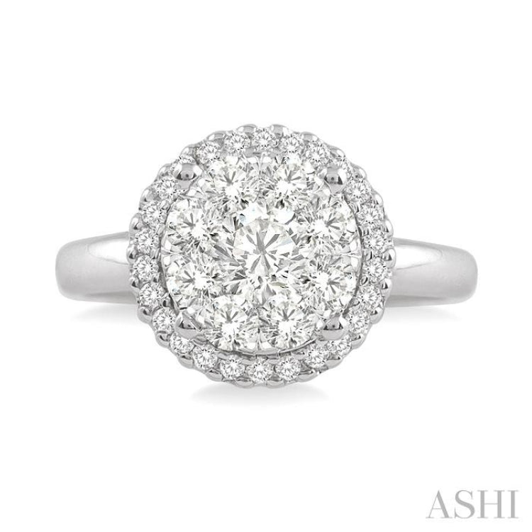 3/4 ctw Lovebright Round Cut Diamond Engagement Ring in 14K White Gold 3/4 ctw Lovebright Round Cut Diamond Engagement Ring in 14K White Gold