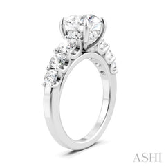 1 1/10 Ctw Round Shape Round Cut Diamond Semi-Mount Engagement Ring in 14K White Gold 1 1/10 Ctw Round Shape Round Cut Diamond Semi-Mount Engagement Ring in 14K White Gold