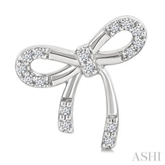 1/10 Ctw Bow Single Cut Diamond Fashion Earrings in Sterling Silver 1/10 Ctw Bow Single Cut Diamond Fashion Earrings in Sterling Silver