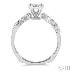 3/8 ctw Round Cut Diamond Lovebright Engagement Ring in 14K White Gold 3/8 ctw Round Cut Diamond Lovebright Engagement Ring in 14K White Gold