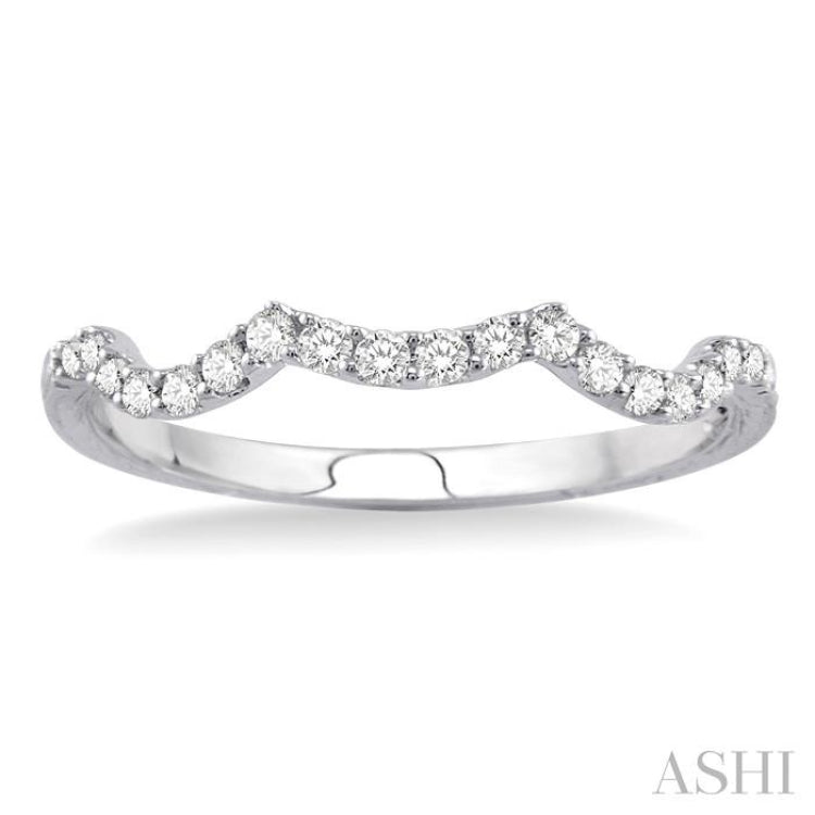 1/5 Ctw Round Cut Diamond Wedding Band in 14K White Gold 1/5 Ctw Round Cut Diamond Wedding Band in 14K White Gold
