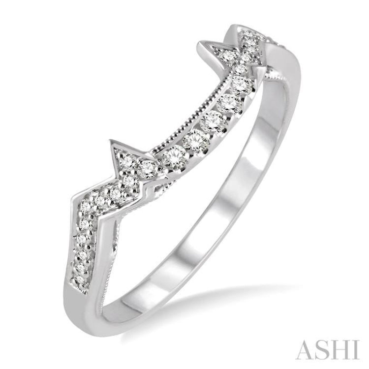 1/6 ctw Round Cut Diamond Wedding Band in 14K White Gold 1/6 ctw Round Cut Diamond Wedding Band in 14K White Gold