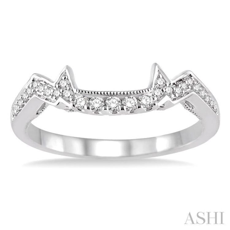 1/6 ctw Round Cut Diamond Wedding Band in 14K White Gold 1/6 ctw Round Cut Diamond Wedding Band in 14K White Gold
