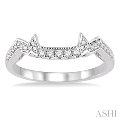 1/6 ctw Round Cut Diamond Wedding Band in 14K White Gold 1/6 ctw Round Cut Diamond Wedding Band in 14K White Gold